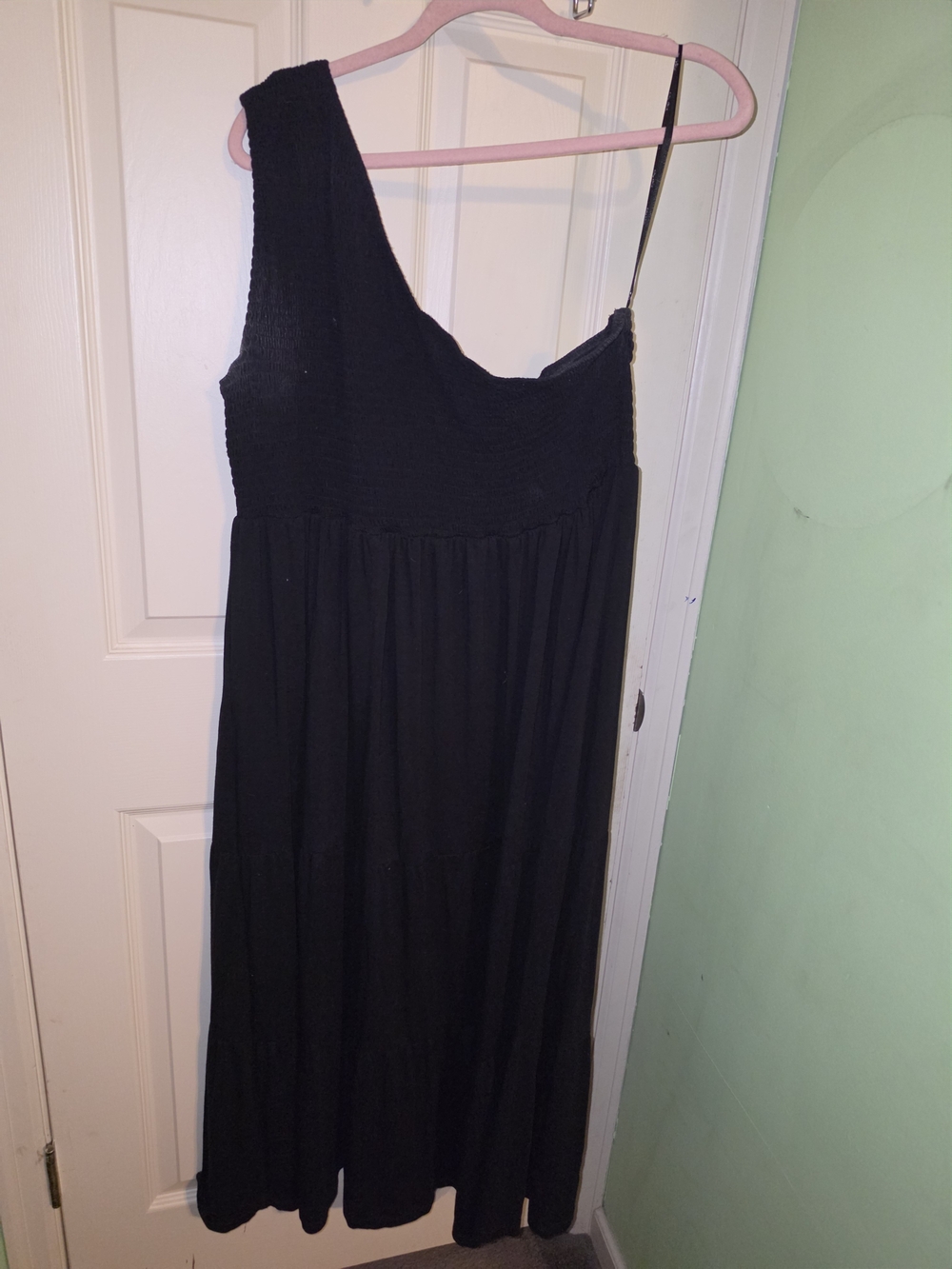 City Chic Black One-Shoulder Maxi Dress